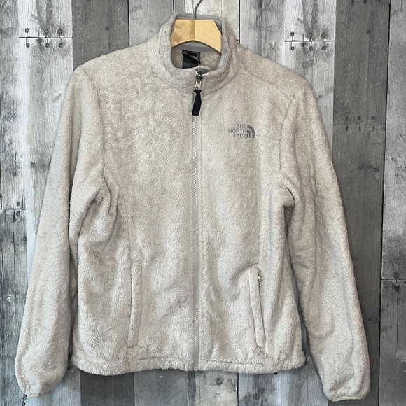 The North Face Jackets & Blazers - The Northface women’s long sleeve zipper jacket. 2 pockets. Cream/grey. Small